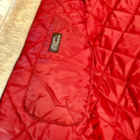 RedHead Mens Hooded Bomber Jacket Burgundy Red Quilted Insulated Vintage Medium - Picture 9 of 15